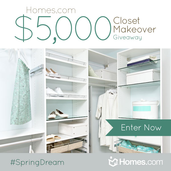 Homes.com $5,000 Closet Makeover Giveaway