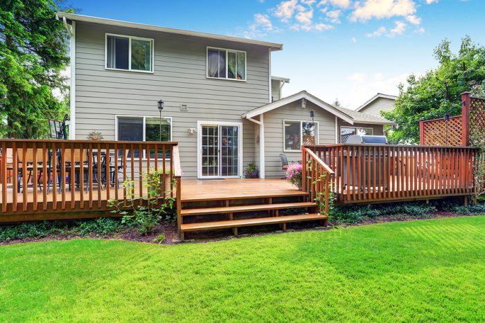 deck in the back of the house