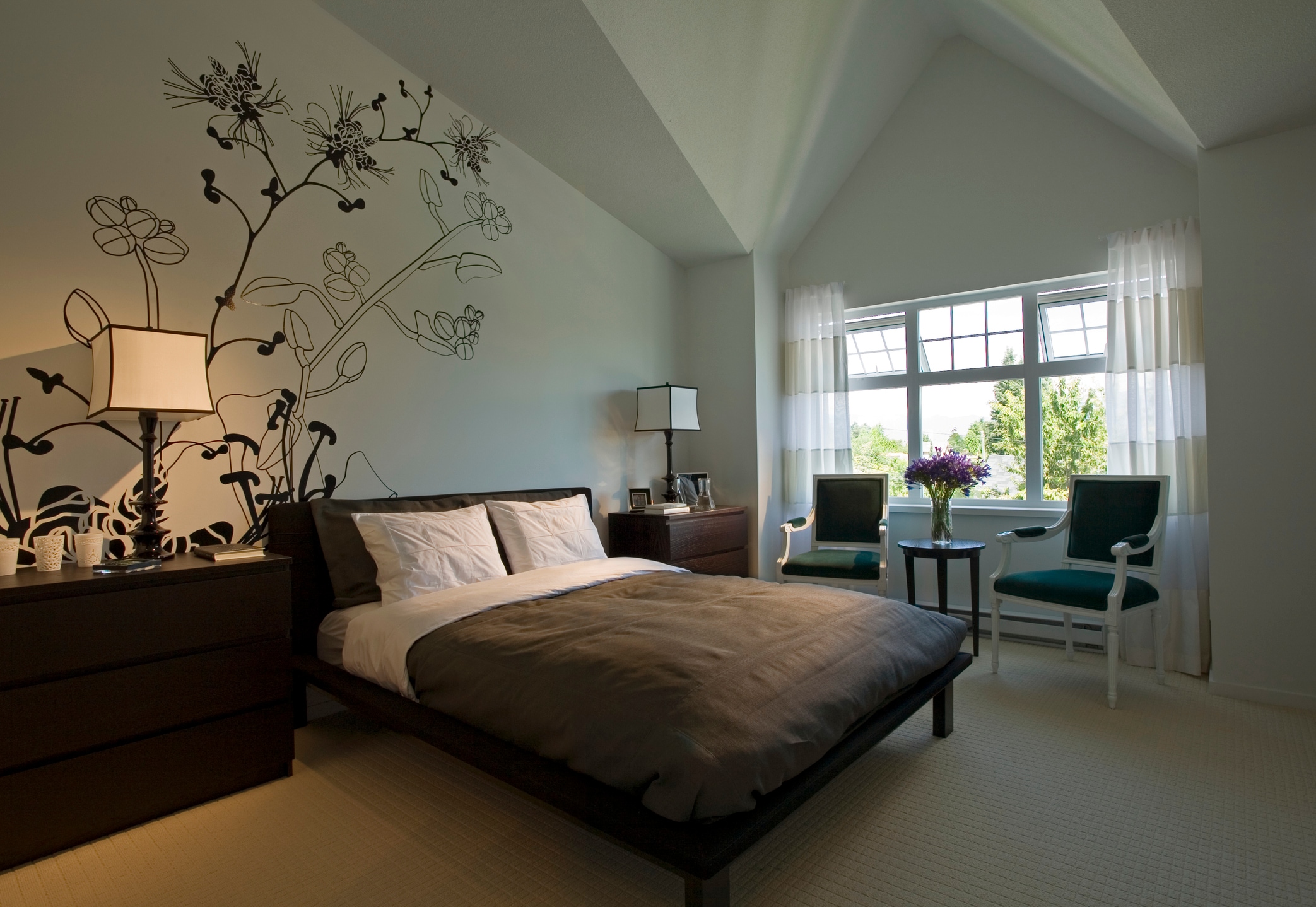 Wall Painting in Contemporary Bedroom