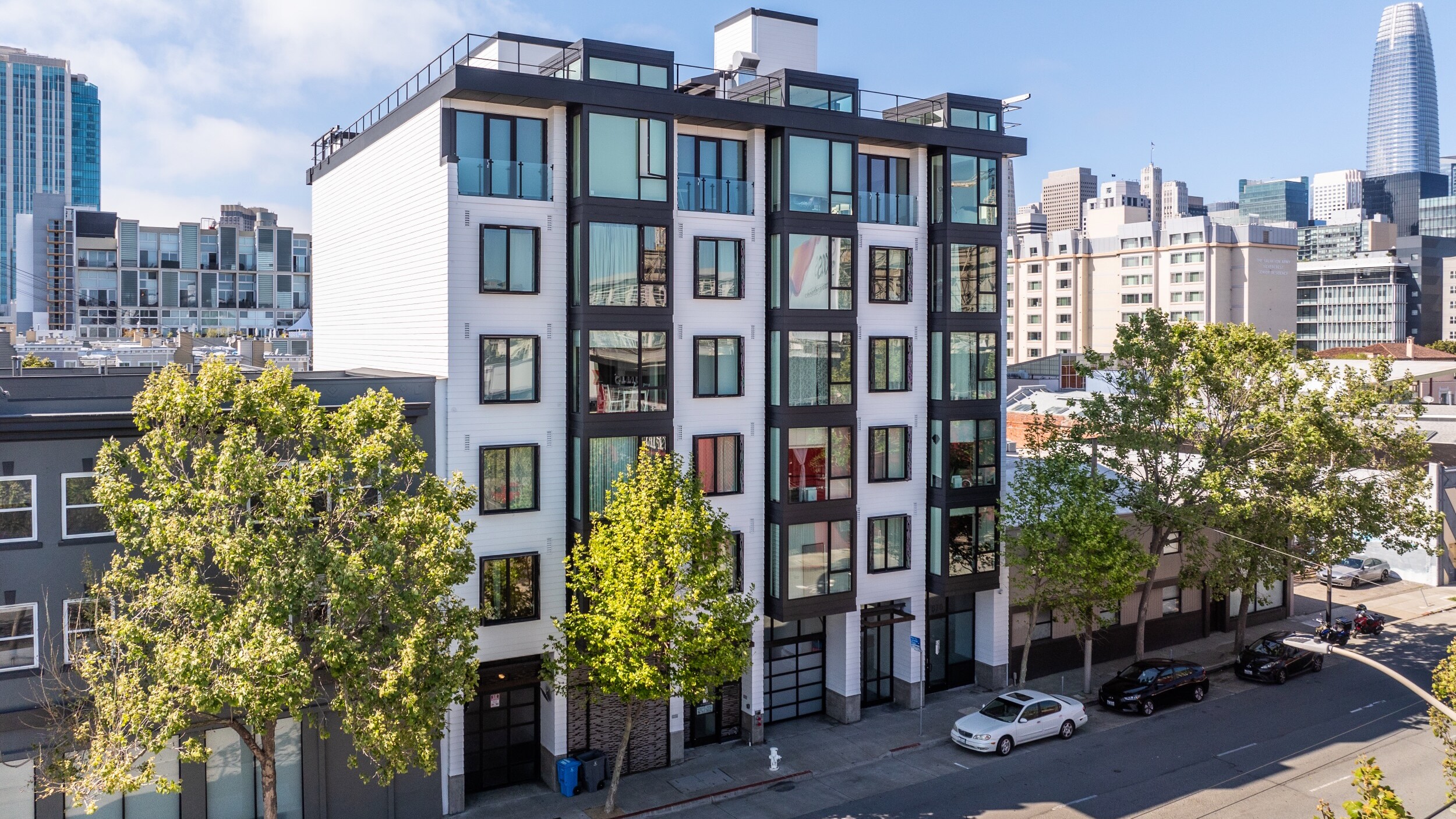A condo building in the Yerba Buena neighborhood in San Francisco, California.